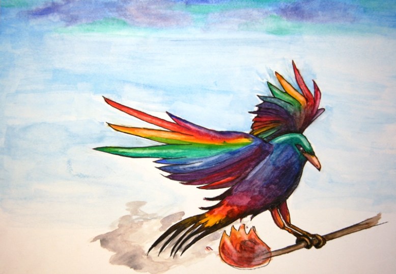 rainbow-crow